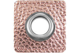 1 Ösen Patch für Kordeln Lederimitat metallic rosa